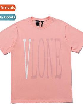 Summer Trend Short Sleeve Big v Basic Limed Girls Pink Short