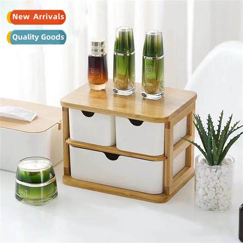 Super Bamboo Wood Storage Box Bamboo Fiber Multi-Drawer Cosm