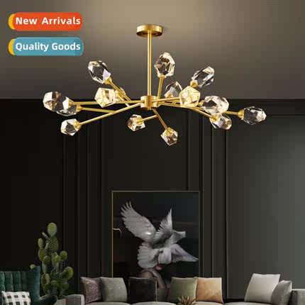 All copper chelier light luxury crystal chelier atmosphere l