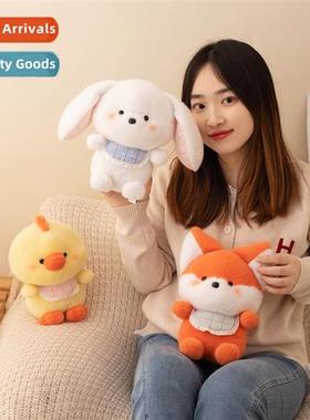Cute dolls Japanese carto plush Gray doll chick toys fox rab