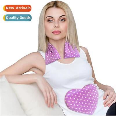 Microwaveable Flaxseed Shoulder Tummy Heart Shape Heating Pa