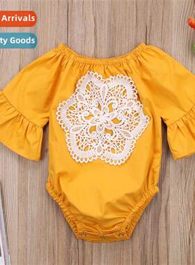 2019 New  Clothing Newborn Baby Lace Lg Sleeve Bodysu