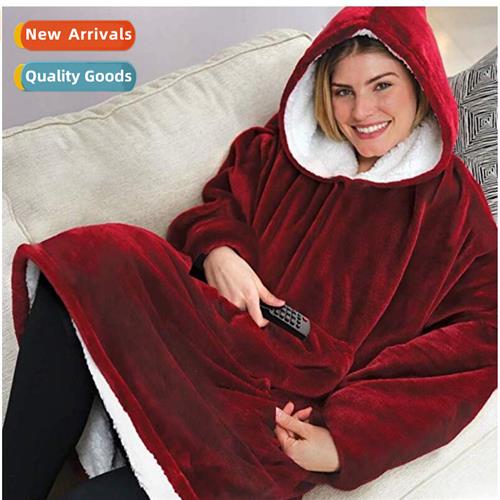 huggle hoodie TV slouchy pullover TV blanket outdoor cold we