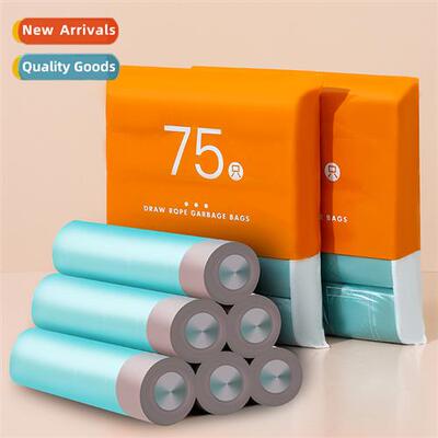 75pcs Colorful Garbage Bags  Handheld Black Large Kchen Draw