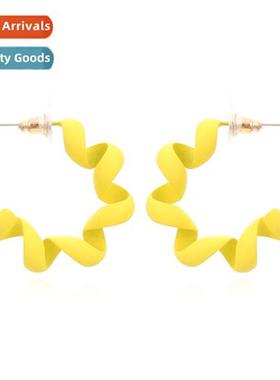 New persalized cy color baking paint telephe wire earrings e