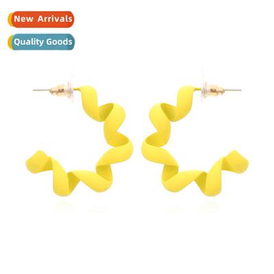 New persalized cy color baking paint telephe wire earrings e