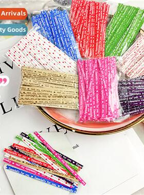 Colorful Paper Tie Ties Lollipop Ties Cookie Bags Pastry Bag
