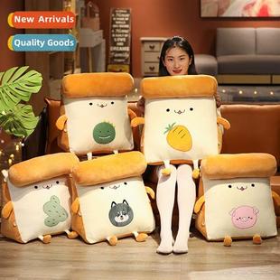 animal triangle lumbar Toast pillow carto cushi large bread