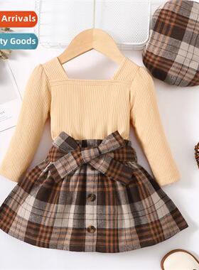 Girls spring  autumn  2023 new n solid color lg-sleeved top