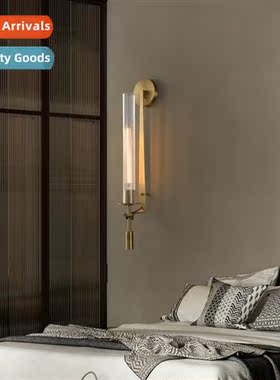 Background wall entrance hotel villa corridor gold retro lam