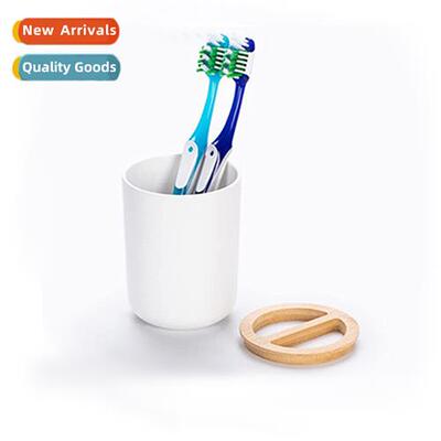 Bathroom multifunctial bamboo fiber toothbrush holder studen