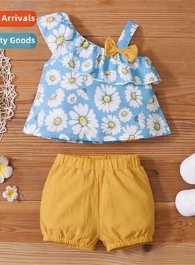 Spring  Autumn 2022 new n flower print camisole top + solid