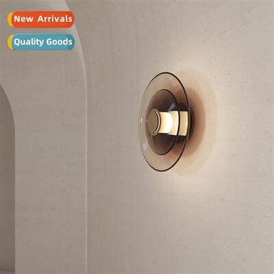Scinavian simple aisle glass wall lamp -modern art restauran