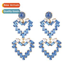 New fashi diamd hollow love earrings creative senior  temper