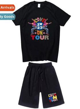 Fashi Love  Tour 2023 Letter Printed T-shirt Set Summer Casu