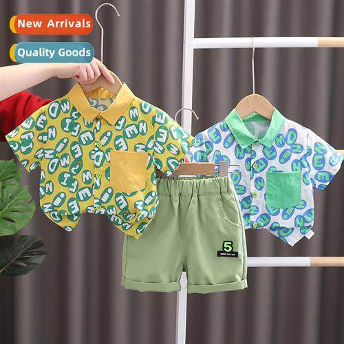 Boys summer su 2023 new tide childrens clos summer flower sh