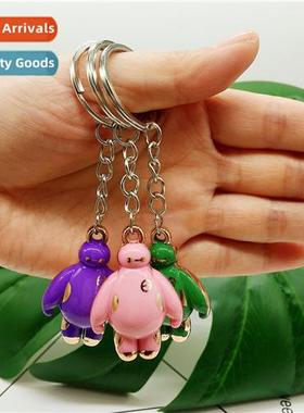 Acrylic three-dimensial carto accessories whe keychain chain