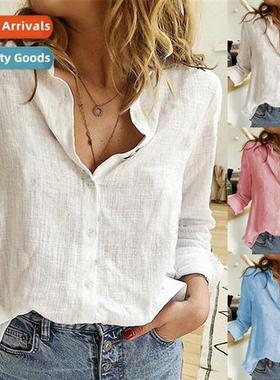 2022 Spring  Autumn Amazs Solid Color Casual Loose Lg Sleeve