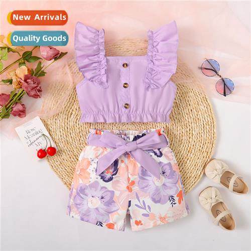 Girls spring  autumn  2023 new n sleeveless solid color top