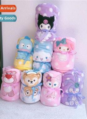 Kuromi Cute Rolled Blanket Flannel Blanket Towel Quilt Singl