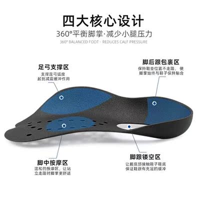 Flat Arch Orthopedic Insoles Foot Outside Inside Eight Flat