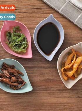 Home Kchen Wheat Straw Seasing Plate Creative Plastic Leaf S