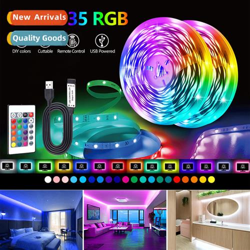 5V Low Voltage 3535rgb Colorful USB Strip Lights Home Living