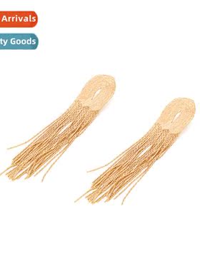 ZA exaggerated light luxury wind lg secti  copper chain tass