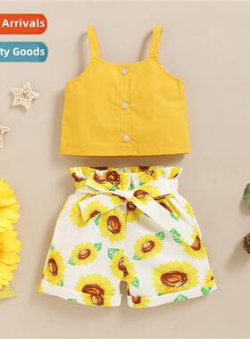 Girls spring  fall  2020 new n sleeveless halter top + flora