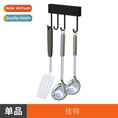 Black Stainless Steel Kchen Shelf Wall Mounted No Punch Spac