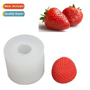 Large strawberry aroma candle mould diy cake mould chocolate