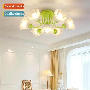 Warm creative living room lamp French master bedroom girl ro