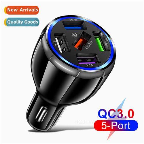 QC3.0 5USB car charger fast charger car charger e tow five c