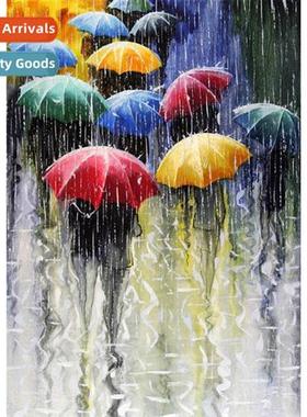 Diamd painting new rain crowd lscape sticker painting modern