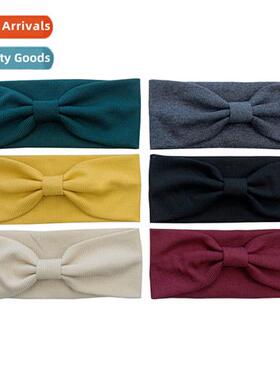 New headbands solid colour threaded elastic hair bands knott