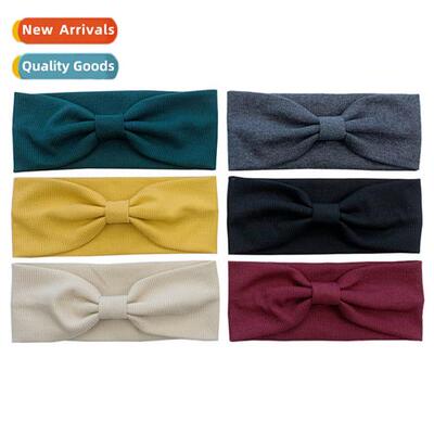 New headbands solid colour threaded elastic hair bands knott