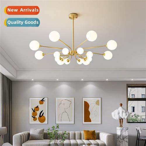 All copper light luxury chelier living room lamp simple mode
