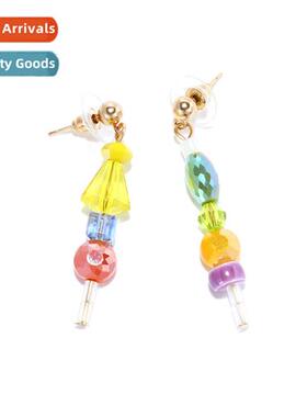 Korean versi   fashi wh lg hmade color clashing beads girl h