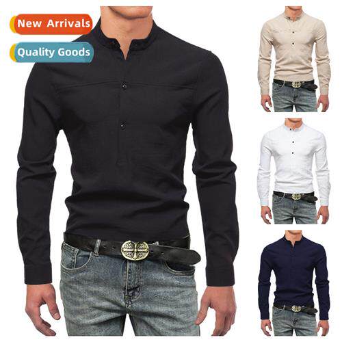 Business mens lg-sleeved shirt drape slightly elastic lg-sle