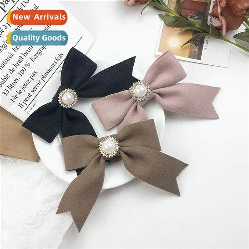 Autumn and winter models sunflower wool bow hairpin female J