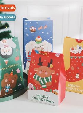 Christmas flat paper bags holiday gift wrapping bags cy peac