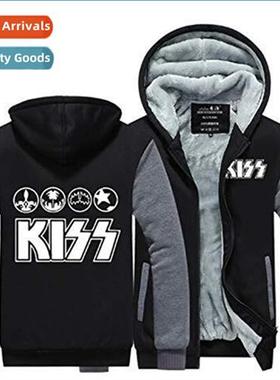 Lined Casual Collarless Gray Character Zipper Thickened Hood