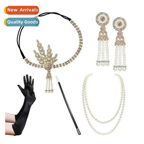 1920s Gatsby Bachelorette Party Set Decoratis wh Tiara Neckl