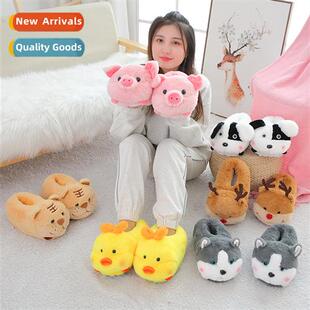 Cute plush cott slippers womens mthly household package wh w