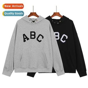 Butt Print Letter Sweatshirt Hooded Henry bred Seas FOG