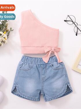 Girls childrens spring  autumn  2022 new n sleeveless solid