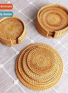 Vietnam Autumn Rattan Coaster Set Tea Cushi Cup Holder Tea C