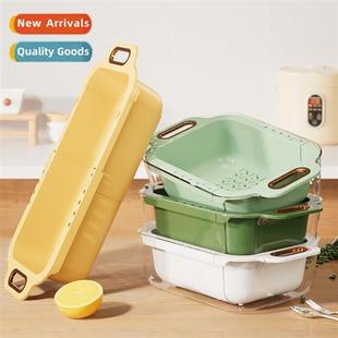 retractable basket thickened draining fru double PET