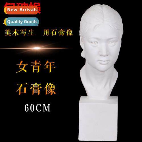 Brt young woman plaster statue plaster head plaster teaching