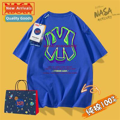 tide brand fashi persalized letters printed short-sleeved me